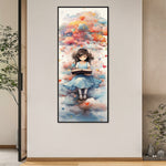 Girl-Full Round Diamond Painting-30x70cm-Large Size
