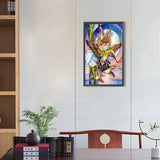 Girl With Hummingbird-Full Round Diamond Painting-30x50cm