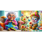 Clown-Full Round Diamond Painting-30x30cm