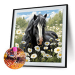 Horse-Full Round Diamond Painting-30x30cm