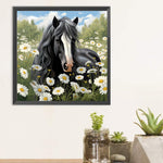 Horse-Full Round Diamond Painting-30x30cm