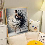 Piano Girl-Full Round Diamond Painting-40x40cm