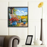 Country Bench-Full Round Diamond Painting-40x40cm