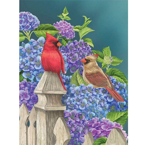 Hydrangea Bird-Full Round Diamond Painting-30x40cm