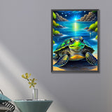 Turtle-Full Round Diamond Painting-45x60cm-Large Size