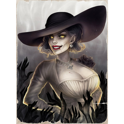 Girl-Full Round Diamond Painting-45x60cm-Large Size
