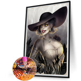 Girl-Full Round Diamond Painting-45x60cm-Large Size