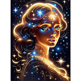 Girl-Full Round Diamond Painting-45x60cm-Large Size