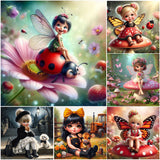 Life Of Pets Girl-Full Round Diamond Painting-30x30cm