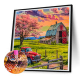 Country House-Full Round Diamond Painting-30x30cm