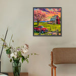 Country House-Full Round Diamond Painting-30x30cm