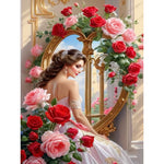 Rose Lady-Full Round Diamond Painting-30x40cm