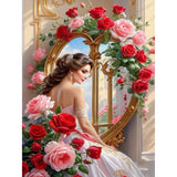 Rose Lady-Full Round Diamond Painting-30x40cm