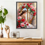 Rose Lady-Full Round Diamond Painting-30x40cm
