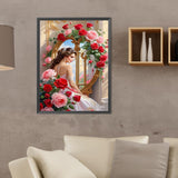 Rose Lady-Full Round Diamond Painting-30x40cm