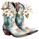 Cowboy Boots-Full Round Diamond Painting-30x30cm