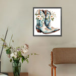 Cowboy Boots-Full Round Diamond Painting-30x30cm