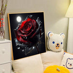 Red Rose-Full Round Diamond Painting-40x40cm