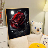 Red Rose-Full Round Diamond Painting-40x40cm