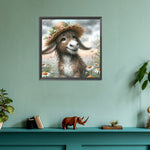 Donkey-Full Round Diamond Painting-30x30cm