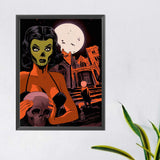 Skeleton Woman-Full Round Diamond Painting-40x50cm
