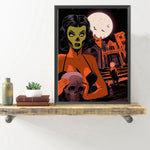Skeleton Woman-Full Round Diamond Painting-40x50cm
