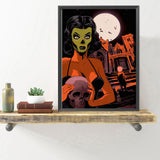 Skeleton Woman-Full Round Diamond Painting-40x50cm