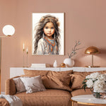 Indian Girl-Full Round Diamond Painting-30x40cm