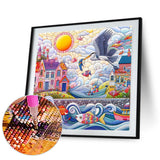 Color House-Full Round Diamond Painting-40x40cm