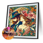 Gentleman Lady-Full Round Diamond Painting-40x40cm