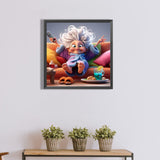 Funny Grandma-Full Round Diamond Painting-40x40cm