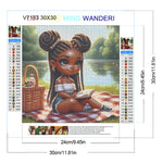 Girl-Full Round Diamond Painting-30x30cm