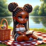 Girl-Full Round Diamond Painting-30x30cm
