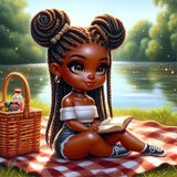 Girl-Full Round Diamond Painting-30x30cm