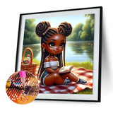 Girl-Full Round Diamond Painting-30x30cm