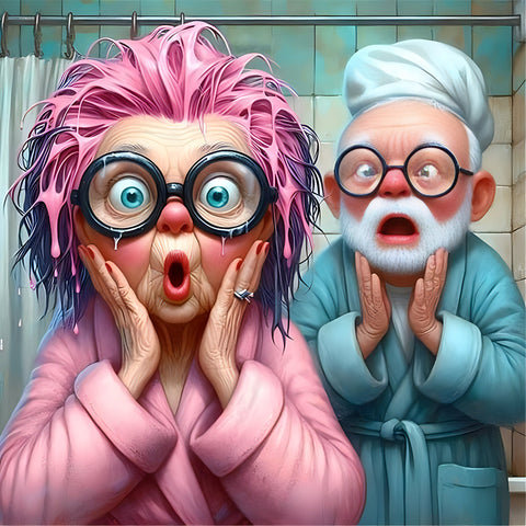 Funny Grandma-Full Round Diamond Painting-40x40cm