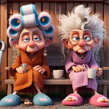 Funny Grandma-Full Round Diamond Painting-40x40cm