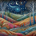 Color Woods-Full Round Diamond Painting-30x30cm