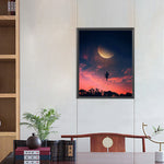 Moon-Full Round Diamond Painting-40x50cm