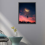 Moon-Full Round Diamond Painting-40x50cm