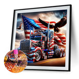 Independence Day Chariot Eagle-Full Round Diamond Painting-40x40cm