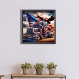 Independence Day Chariot Eagle-Full Round Diamond Painting-40x40cm