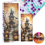 Pumpkin Castle-Full Round Diamond Painting-30x70cm-Large Size