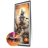 Pumpkin Castle-Full Round Diamond Painting-30x70cm-Large Size