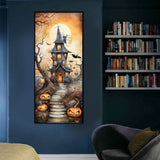 Pumpkin Castle-Full Round Diamond Painting-30x70cm-Large Size