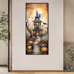 Pumpkin Castle-Full Round Diamond Painting-30x70cm-Large Size
