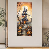 Pumpkin Castle-Full Round Diamond Painting-30x70cm-Large Size
