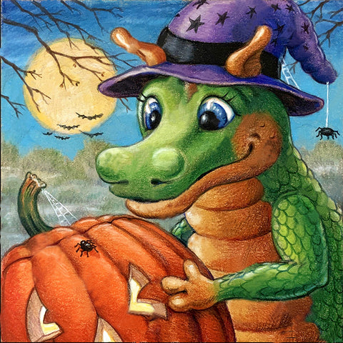 Little Dinosaur-Full Round Diamond Painting-40x40cm