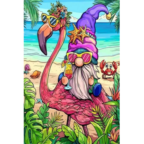 Summer Gnome-Full Round Diamond Painting-40x60cm-Large Size