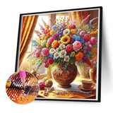 Vase Flowers-Full Round Diamond Painting-50x50cm